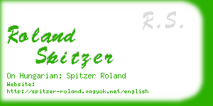 roland spitzer business card